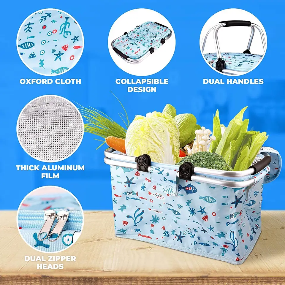 Custom Foldable Picnic Tote Food soft Cooler Bag
