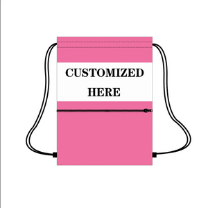 Large Packaging Drawstring with Front Zipper Pocket