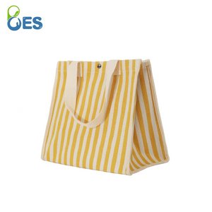 Fashion Ladies Classic Striped Canvas Shopping Bag