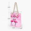 Cotton Canvas Tote Bag with Rope Handle Beach Bag for Shopping