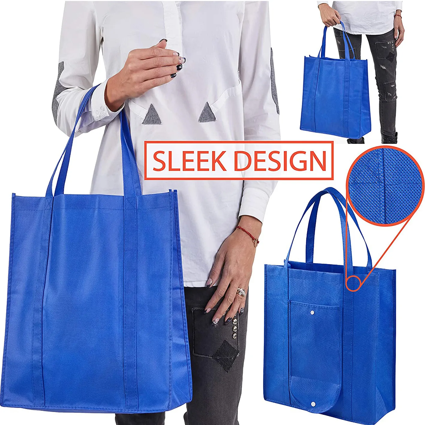 Non Woven Shopping Tote Bag Reusable Eco Friendly