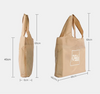 Custom Logo Square Small Size Canvas Cotton Tote Shopping Bags