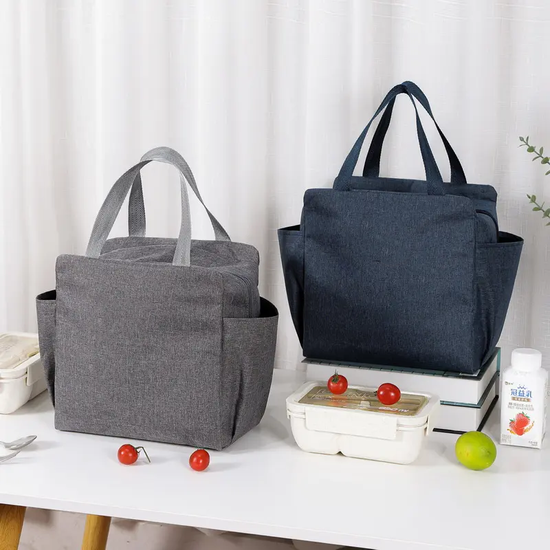 Side Pockets Custom Logo Lunch Bag