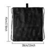 Black Mesh Drawstring Bag 